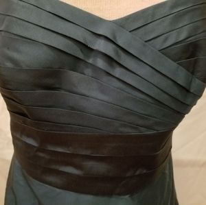 Gorgeous Teal satin strapless gown